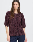 Thea Blouse in Dark Rose