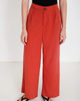Flowing Pleated Trousers in Grenadine