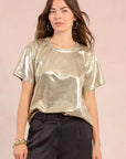 Iridescent Tee in Light Gold