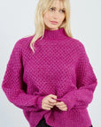Turtle Neck in Purple Bougainvillier