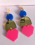 Ana Matronic  Blue/ Mirrored Gold/ Pink