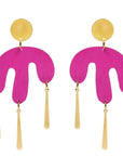 Megamelt Earrings in Hot Pink