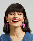 Megamelt Earrings in Hot Pink