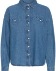 Archer Denim Shirt in Washed Medium Blue
