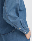 Archer Denim Shirt in Washed Medium Blue