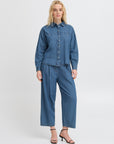 Archer Denim Shirt in Washed Medium Blue