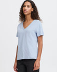 Palmer V Neck in Zen Blue
