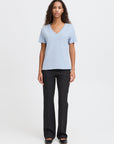 Palmer V Neck in Zen Blue