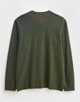Milton Zig Zag Waffle Tee in Mid Green