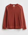 Holt Crew Neck Sweat in Mid Red