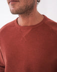 Holt Crew Neck Sweat in Mid Red