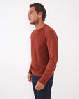Holt Crew Neck Sweat in Mid Red