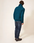 Mead Zip Neck Rib Jumper