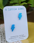 Lightning Bolt Stud Earrings