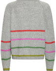 Dasila Knit in Grey with Multi Colour Stripes