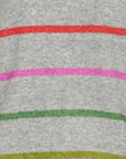 Dasila Knit in Grey with Multi Colour Stripes