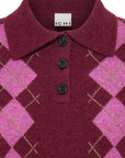 Dasila Polo Cardigan in Rhododendron