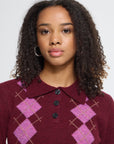 Dasila Polo Cardigan in Rhododendron