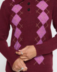 Dasila Polo Cardigan in Rhododendron