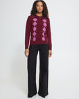 Dasila Polo Cardigan in Rhododendron