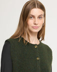 Panora Waistcoat in Rosin Melange Green
