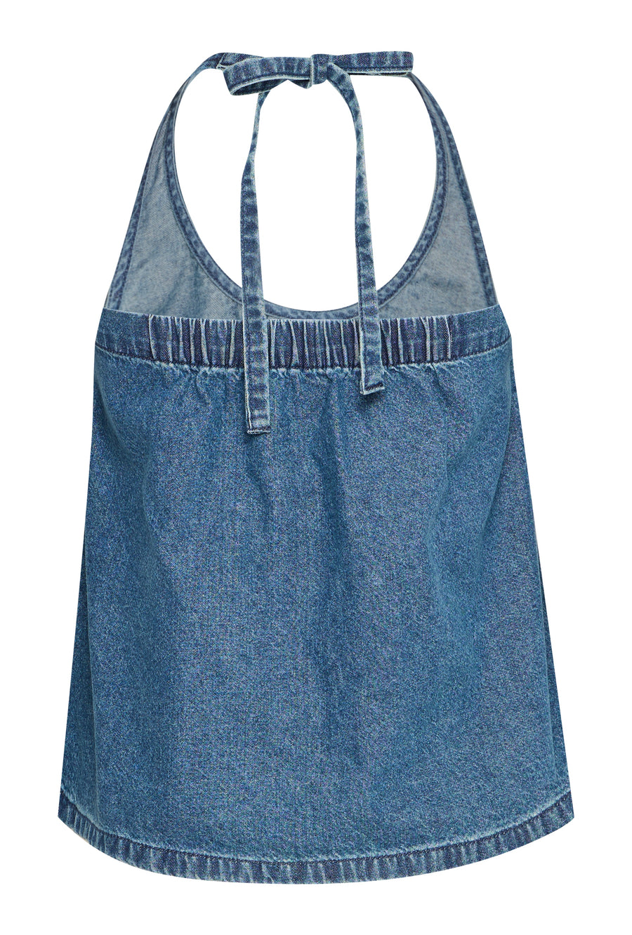 Dallas Halter Top in Medium Blue