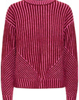 Kamara Geometric Stripe Knit in Rhododendron