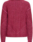 Kamara Geometric Stripe Knit in Rhododendron