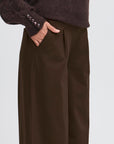 Kate Wide Leg Trousers in Chocolate Torte