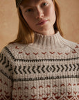 Jacquard Sweater in Ecru
