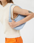 Light Blue Clutch Bag with Shoulder Strap