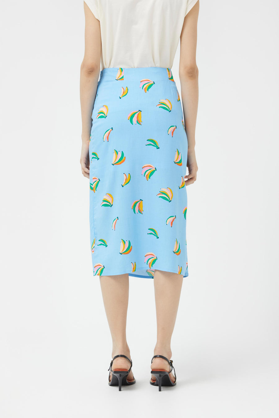 Pencil Skirt with Banana Print