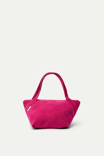 Fuchsia Corduroy Shoulder Bag