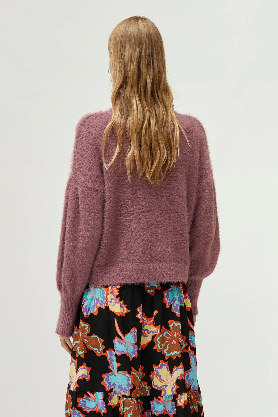 Lilac Textured Knit Sweater