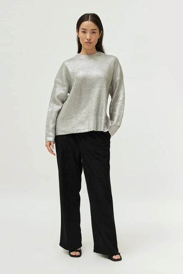 Silver Coated Knit Jumper