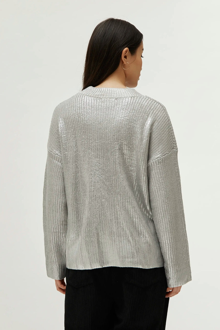 Silver Coated Knit Jumper