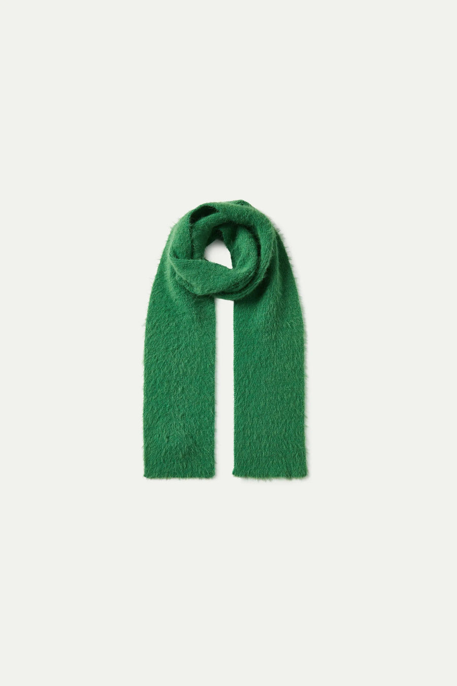 Green Fur Effect Scarf