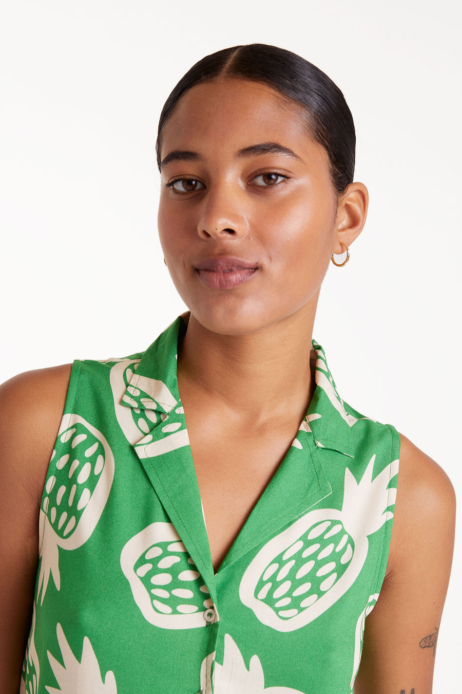 Mini Dress with Pineapple Pattern