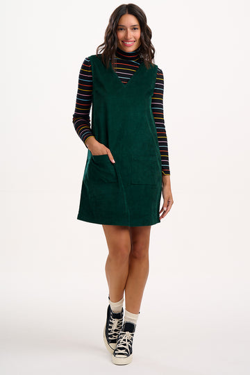 Kacy Tunic Dress in Green Cord