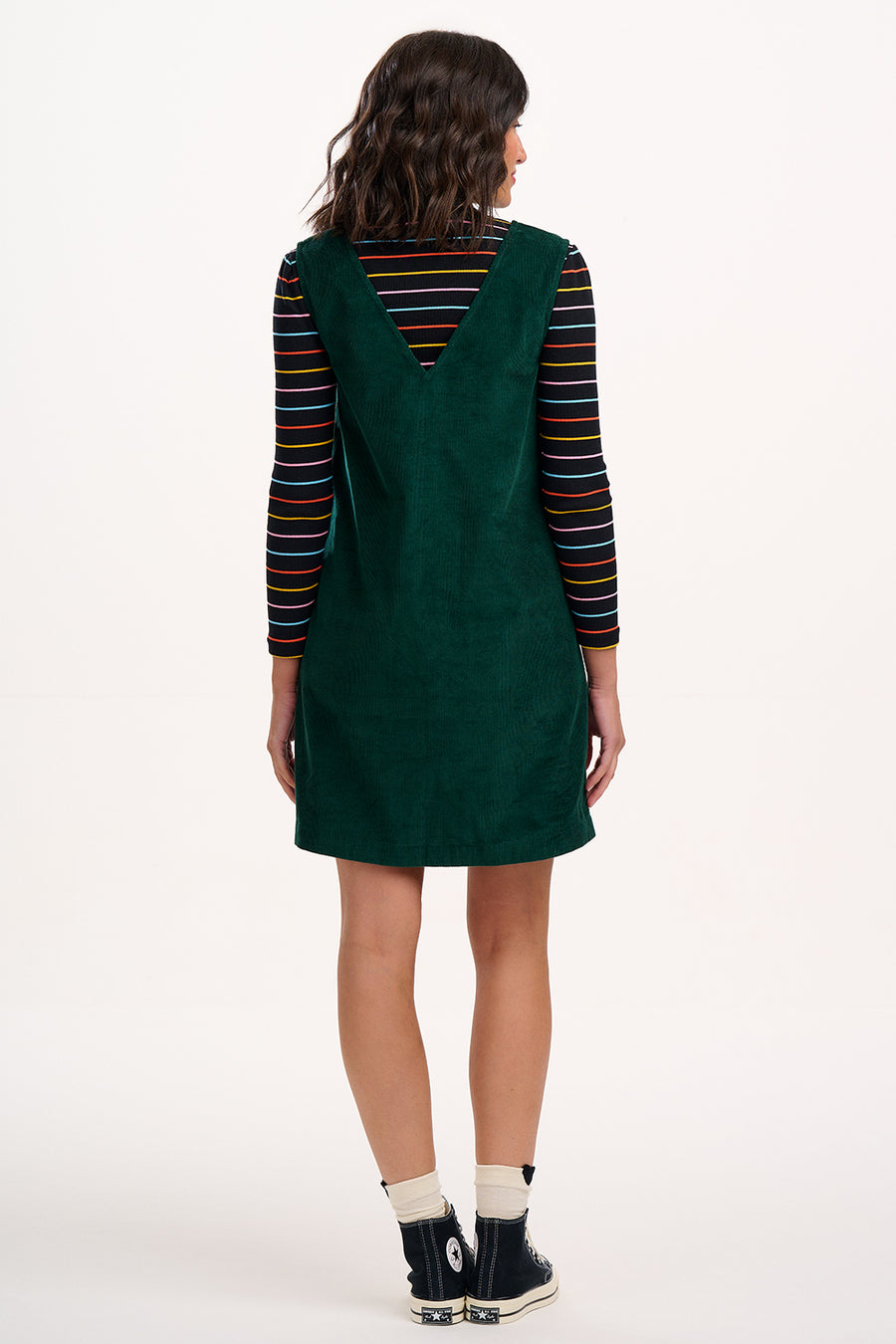 Kacy Tunic Dress in Green Cord