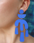 Megashock Earrings in Cobalt Blue