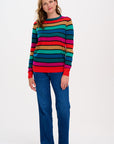 Astrid Jumper in Multi Rainbow Stripes