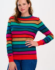 Astrid Jumper in Multi Rainbow Stripes