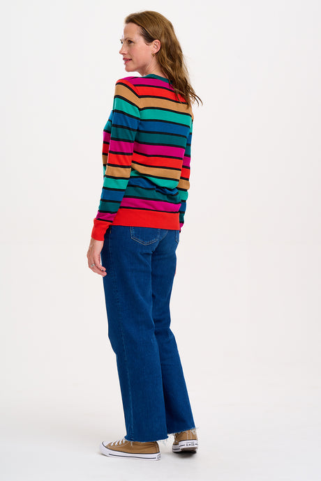 Astrid Jumper in Multi Rainbow Stripes