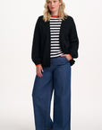 Yvette Cardigan in Black with Lightning Flash