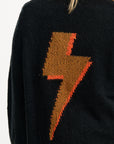 Yvette Cardigan in Black with Lightning Flash