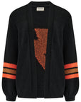 Yvette Cardigan in Black with Lightning Flash