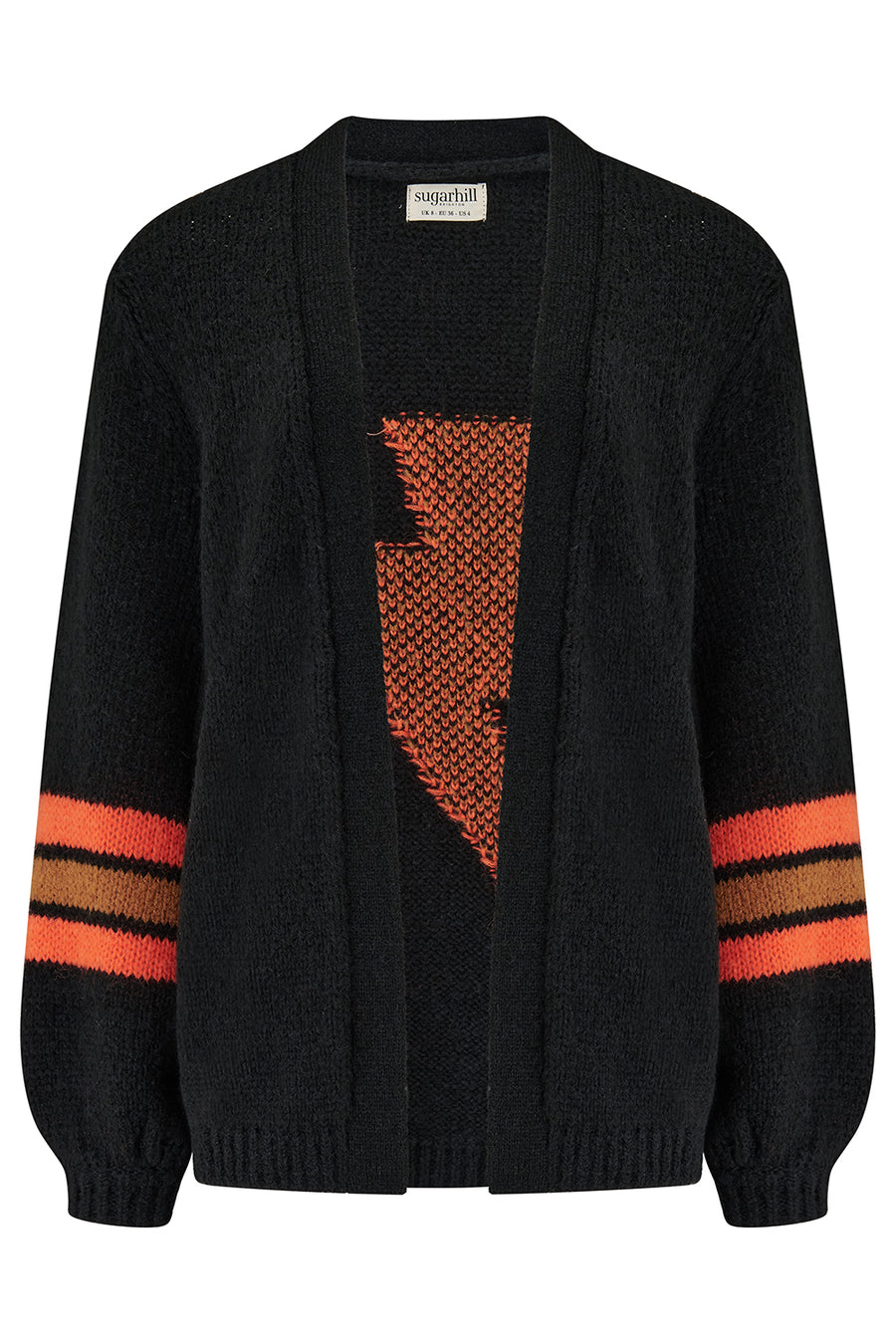 Yvette Cardigan in Black with Lightning Flash
