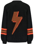 Yvette Cardigan in Black with Lightning Flash