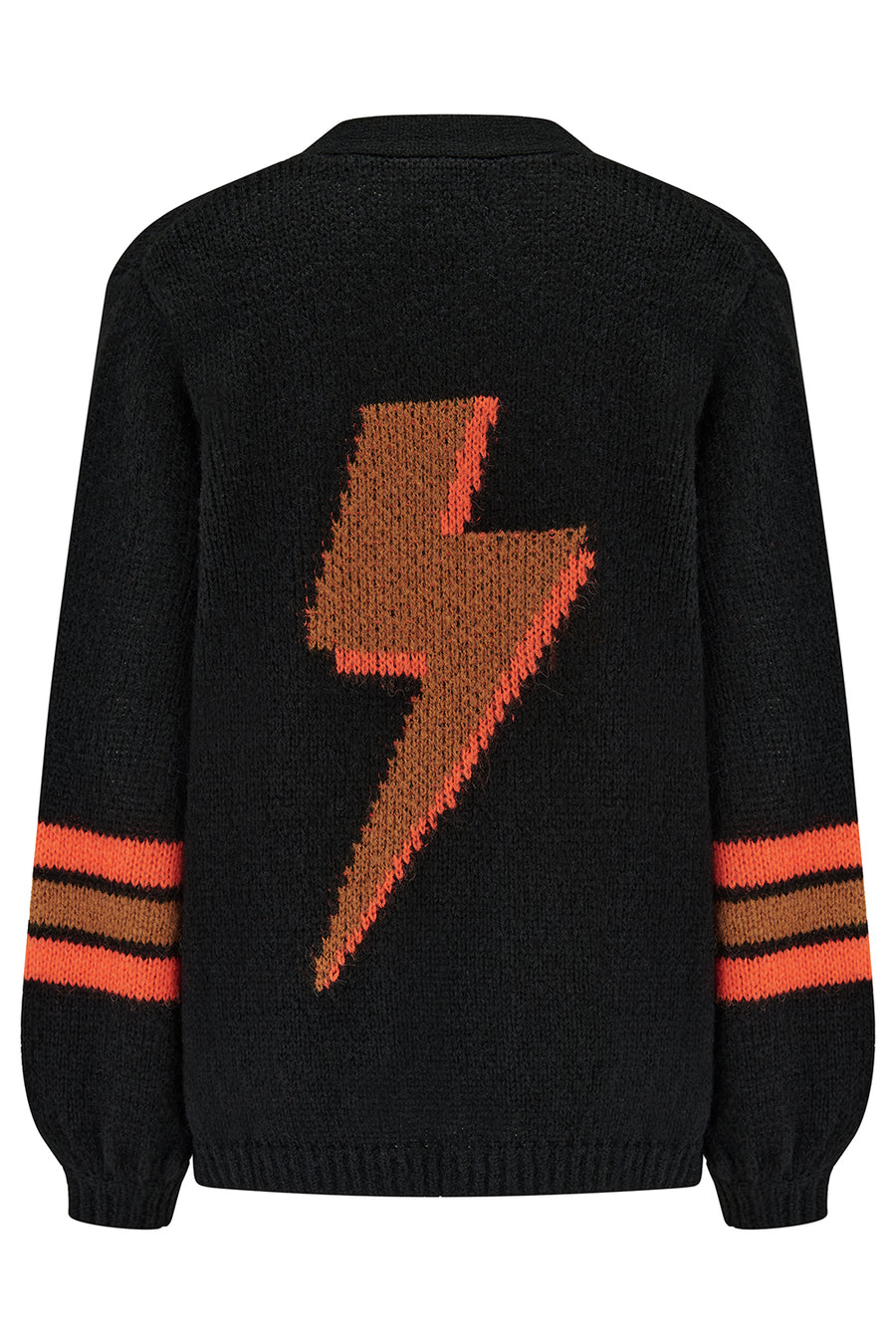 Yvette Cardigan in Black with Lightning Flash